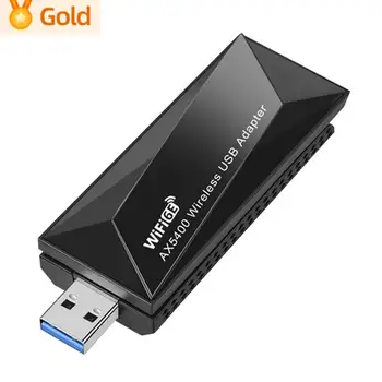 WiFi 6E USB WiFi Dongle USB 3.0 Tri-Band 2.4 G 5G 6G WiFi Dongle Adapteri, 5400Mbps Vadītājs Bez PC/Laptop/Desktop