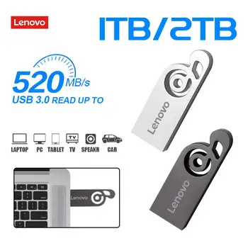 Lenovo Usb Flash Diski 2TB ātrgaitas Metāla Pendrive 1 TB 512 GB un 256 gb Portable Usb Disku Ūdensizturīgs Memoria Usb 2.0 Flash Disku