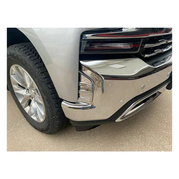 Priekšējais Bamperis Miglas lukturi, Lampas Vāciņš Melns Rāmis Ārpuse Piederumi Chevrolet Silverado 2019-2022 ,Sudraba