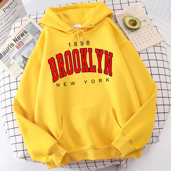1898 Brooklyn New York Drukāt Vīriešu Apģērbu Klasisko Kvalitātes Streetwear Vintage Modes Apģērbu Radošumu Āra Hoodies Vīriešiem