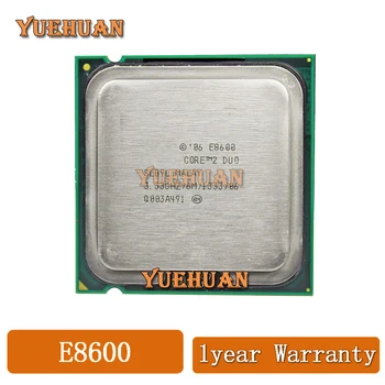 Intel Core 2 Duo E8600 3.3 GHz Izmantot Dual-Core CPU Procesors 6M 65W LGA 775