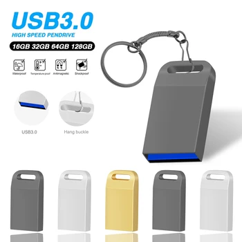 USB 3.0 Super Mini pen drive 64gb 32 gb zibatmiņas disks USB pendrive Disks 16gb 128gb atmiņas karti memory stick reālā ietilpība, usb 3.0 flash stick