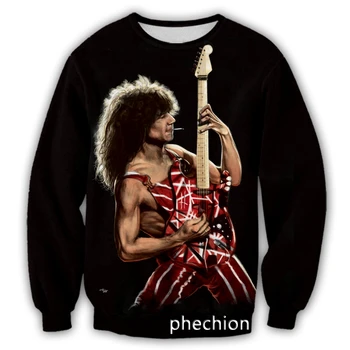 phechion Jaunu Modes Vīrieši/Sievietes Van Halen Band 3D Iespiesti Ikdienas Krekls Streetwear Vīriešiem Zaudēt Sporta Krekls G31