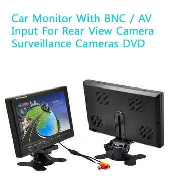 Digitālā TFT LCD Full HD 9 collu Auto Monitors Rezerves Atpakaļskata Kamera divvirzienu AV Apgrieztā Prioritārā Auto Displeja