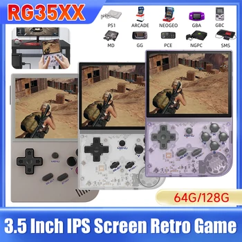 RG35XX Retro Rokas Spēle Atskaņotājs Ar 3,5 Collu IPS Ekrāns Linux Sistēmas Spēļu Konsoles Video Atskaņotāji 64/128G TF Portatīvie Atskaņotāji