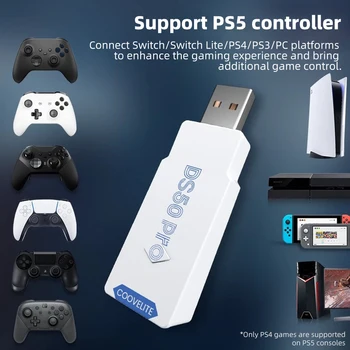 DS50 Pro Rīkoties Converter Mini Bluetooth saderīgu Atbalsta Multi-platformu Spēle Piederumi PS5/PS4/XboxElite Pro Kontrolieris