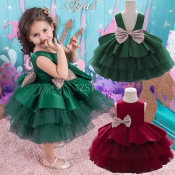 Baby Meitenes Princese Kleita Puse Vakara Tērpi Elegants Princese Kleita Balles Kleitas, Kāzu Bērnu Kleitas, Meitenes Dzimšanas Diena Drēbes
