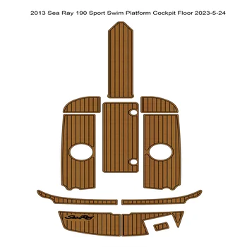 2013. gada Sea Ray 190 Sporta Peldēšanas Platforma, Kabīnes Pamatni Laivu EVA Tīkkoka Klāja Grīdas Paklāja Pamatni pašlīmējošās SeaDek Gatorstep Stils