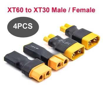 4GAB Vīriešu / Sieviešu XT60, lai XT30 Plug Sieviete Vīrietis Pārveidotāja Adapteris Savienotājs FPV Dūkoņa RC Lipo, NiMH Akumulatoru Lādētāju ESK Daļa