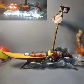 37cm Ace Fireboat Skaitļi Vienā Gabalā Fireboat Rīcības Attēls Laivu Kuģis ar Gaismas Anime PVC Kolekcija Statuja Modelis Rotaļlietas Lelle Dāvanu