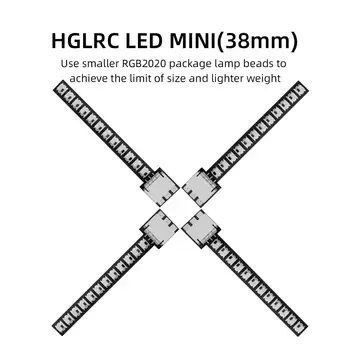 4GAB HGLRC LED MINI (38mm) / LED LITE (25mm) RGB2020 RC Lidmašīnas FPV Freestyle Drones DIY Daļas