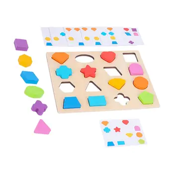 Montessori Rotaļlietas, Koka Saskaņošanas Puzzle Rotaļlietas Pirmsskolas vecuma Aktivitātēm Bērniem