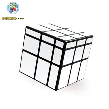 Shengshou Spogulis Cube 3x3 Profesionālās 5.7 cm Twisty Puzzle Cubo Sudraba Shengshou Rotaļlietas Bērniem, Bērnu