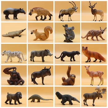 Āfrikas Savvaļas Dzīvniekiem, Zilonis, Zebra, Lauva Gepards Orangutan Modelis Rīcības Attēls Miniatūras Figūriņas Vākšana Bērniem Rotaļlietas