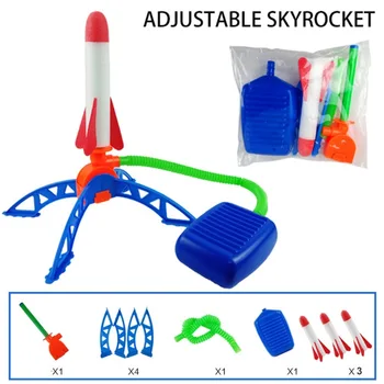 Interaktīvās Rotaļlietas Nospiests Raķešu Palaišanas Lēkt Stomp Pedāli Spēles Nelielu Raķešu Rotaļlietas, Sporta lidojoša Rotaļlieta, kas Peld RocketsToy par 4GAB