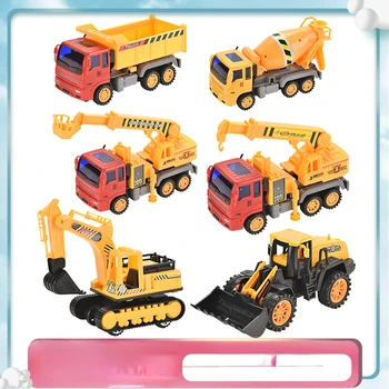 12 Stilu Projektēšana Transportlīdzekļa Rotaļlietas, Plastmasas Konstrukciju Ekskavatoru, Traktoru Dump Truck Buldozers Modeļi Bērniem Zēni Mini Dāvanas