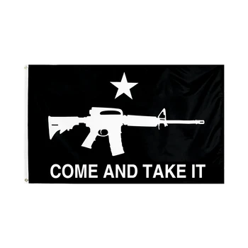 Yehoy 90X150cm gun black Gonzales Vēstures nāk un ņem to karogu dekorēšanai