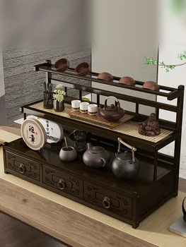 Kung Fu tējas tase uzglabāšanas plaukts Yixing māla tējkannas display rack tējas komplekts tējkanna display rack