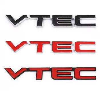 Metāla Auto Uzlīme VTEC Emblēmas Nozīmīti Decal Uzlīmes Honda Accord VTEC CRV FIT CIVIC Crosstour SPIRIOR PILSĒTAS CRIDER JADE ODYSSEY