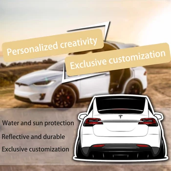 Par Tesla Model 3 Y X S Hella Flush Modifikācijas Modelis Auto Stils Dekoru Uzlīmes Anti-scratch Ūdensizturīgs Personalizētu Decal