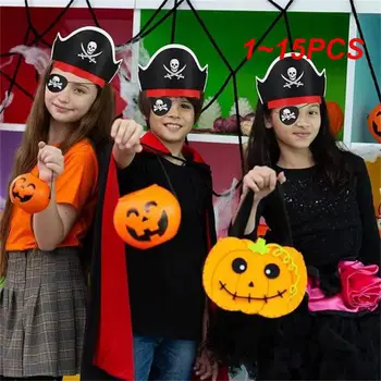 1~15PCS Pirātu Acu Plāksteri Jutos Skelets One-eyed Plāksteris cepuri Halloween Kapteinis Pirātu Kostīmu Cosplay Bērniem Dzimšanas dienas ballīti