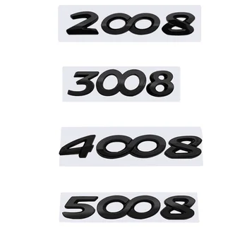 Auto Bagāžnieka Emblēmu Vēstuli Decal par Peugeot 2008 3008 4008 5008 Logo Metāla Emblēma Stils Aizmugurē Uzlīme Modifikācijas Piederumi