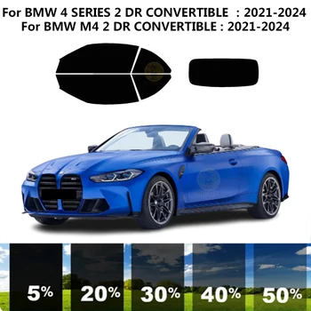Sagrieztos nanoceramics auto UV Window Tint Komplekts Automobiļu Logu Plēves BMW M4 F83 2 DR KONVERTĒJAMĀS 2021-2023