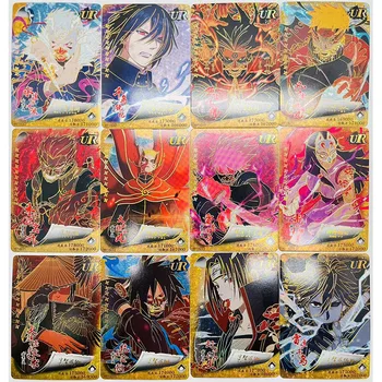 Anime NARUTO Reti UR Pārdomas Flash Karšu Uchiha Sasuke Senju Hashirama Rotaļlietas zēniem Kolekcionējamus Kartes, Dzimšanas diena Dāvanas