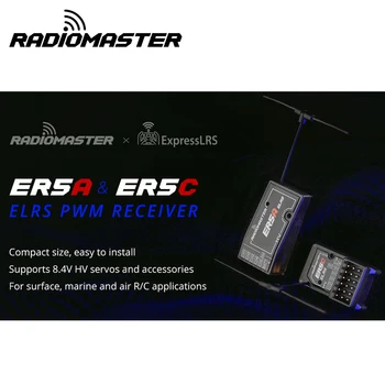RadioMaster ER5A ER5C 5CH 2.4 GHz ExpressLRS ELRS PWM Vertikālā Pin Uztvērējs RC Lidmašīnas, Automašīnas, Laivas DIY Daļas