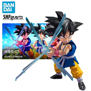 Sākotnējā BANDAI S. H. Figuarts Dragon Ball GT Son Goku PVC SHF Anime Raksturs Modelis Kolekcijas Rotaļlietas