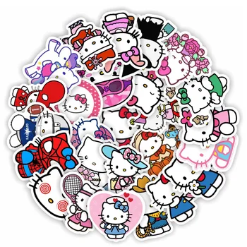 10/30/50GAB Hello Kitty Cute Anime Uzlīmes Grafiti Uzlīmes DIY Tālrunis, Ledusskapis, Uzlīmes, Klēpjdators Apdare, Klasiskās Rotaļlietas