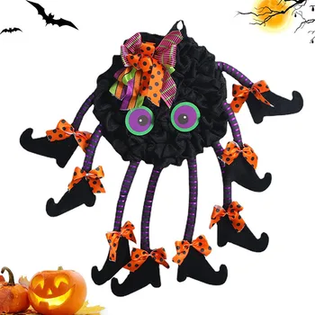 Halloween Spider Vainags Zirnekļu Kājas Tauriņu Durvīm Karājas Rotājumu Vainags Rotājumi Šausmu Nams Dekorēšana Aksesuāri