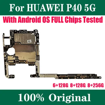 Oriģināls, Atslēgt, Lai HuaWei P40 5G Mātesplati Ar Daļu No Kameras Loģika Valde Ar Pilnu Mikroshēmas Android Sistēma Mainboard