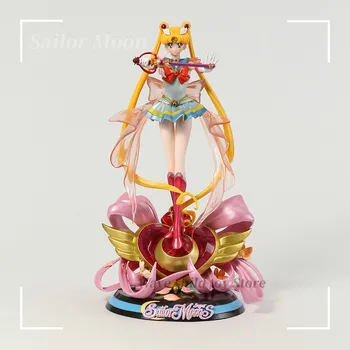 35cm Sailor Moon Super Gk Tsukino Usagi Kolekcija Attēls Statuetes Modelis Statuja Skaisti Rotājumi Bērns Meitenes Jaukas Rotaļlietas, Dāvanu