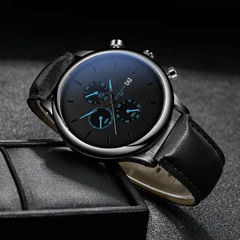 Vīriešu Skatīties Modes Luksusa Datums Rokas pulksteni Augstas Kvalitātes Ādas Siksniņa Sporta Pulksteņi Ikdienas Biznesa Skatīties Dāvanu Montre Homme