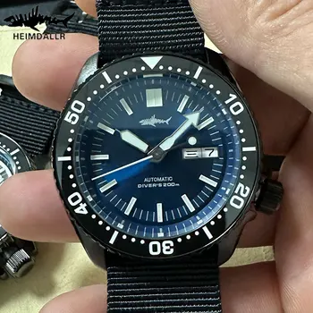 Heimdallr SKX007 Vīriešu Diver Watch PVD Pārklājumu Gadījumā Safīra 20Bar Ūdensizturīgs Dienas Nedēļā NH36A Automātisko, Mehāniskās Pulksteņi BGW-9