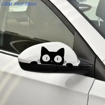 14CM*6.2 CM Pārsteigums Kaķis Skatoties Smieklīgi Vinila Transportlīdzekļa Grafikas Decal Uzlīmes Auto/Kravas automašīnu Klēpjdatoru Bufera Apdare Auto Stils