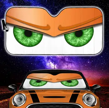 Apelsīnu Funny Dusmīgi Karikatūra Acīm Auto Auto Saule Toņos Vējstikla Piederumi, Dekori, Dāvanu
