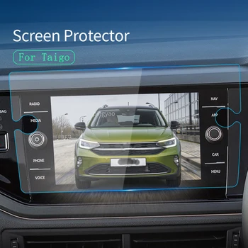 Auto Uzlīmes Metru Ekrāna Aizsargs, Lai Carplay VW Taigo 2023 Displejs Rūdīta Stikla ar aizsargplēvi Navigācijas Auto Piederumu