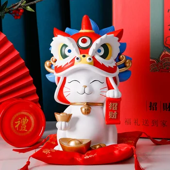 Forbidden City Lauva Dejas Laimīgs Kaķis Sveķu Apdares Veikala Atvēršanu Dāvanas, Praktiskas un Bagātību Kultūras un Radošo Birojs